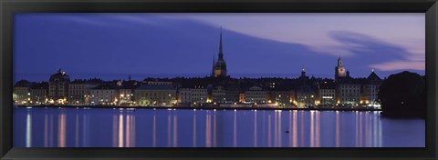 Framed Buildings at the waterfront, Lake Malaren, Gamla Stan, Stockholm, Sweden Print