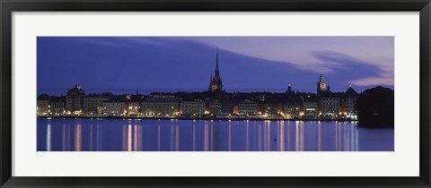 Framed Buildings at the waterfront, Lake Malaren, Gamla Stan, Stockholm, Sweden Print