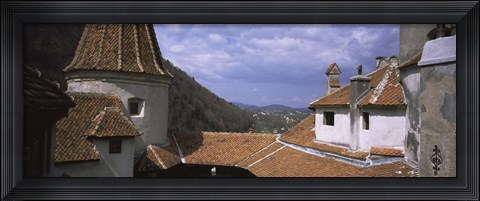 Framed Courtyard of a castle, Bran Castle, Brasov, Transylvania, Mures County, Romania Print