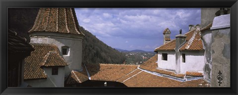 Framed Courtyard of a castle, Bran Castle, Brasov, Transylvania, Mures County, Romania Print