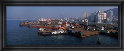 Framed Buildings at the waterfront, Busan, South Korea Print
