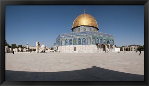 Framed Town square, Dome Of the Rock, Temple Mount, Jerusalem, Israel Print