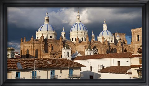 Framed Low angle view of a cathedral, Immaculate Conception Cathedral, Cuenca, Azuay Province, Ecuador Print