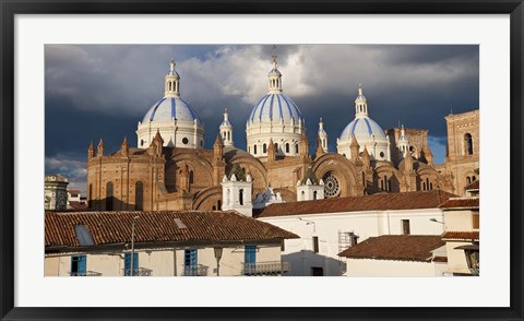 Framed Low angle view of a cathedral, Immaculate Conception Cathedral, Cuenca, Azuay Province, Ecuador Print