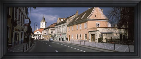 Framed Church in a city, Black Church, Brasov, Transylvania, Romania Print