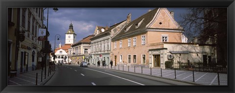Framed Church in a city, Black Church, Brasov, Transylvania, Romania Print