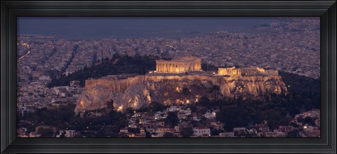 Framed Acropolis of Athens, Athens, Attica, Greece Print