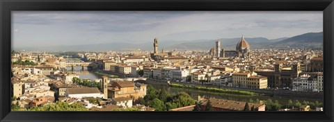 Framed Florence skyline, Tuscany, Italy Print