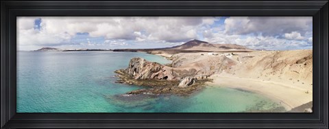Framed Cliffs on the beach, Papagayo Beach, Lanzarote, Canary Islands, Spain Print
