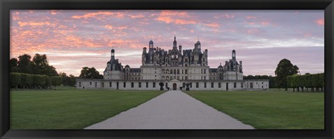 Framed Facade of a castle, Chateau Royal De Chambord, Loire-Et-Cher, Loire Valley, Loire River, Region Centre, France Print