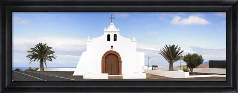 Framed Chapel on a hill, Tiagua, Lanzarote, Canary Islands, Spain Print