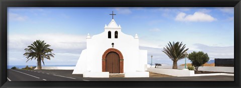 Framed Chapel on a hill, Tiagua, Lanzarote, Canary Islands, Spain Print