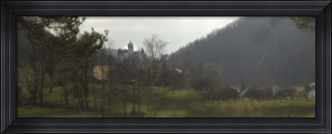 Framed Castle on a hill, Bran Castle, Transylvania, Romania Print