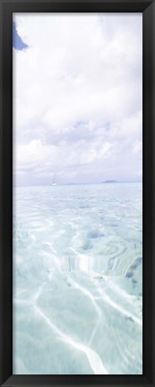 Framed Rippled pattern on blue water surface, Cinnamon Bay, St. John, US Virgin Islands Print