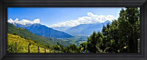 Framed Clouds over mountains, Valchiavenna, Lake Como, Lombardy, Italy Print