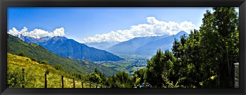 Framed Clouds over mountains, Valchiavenna, Lake Como, Lombardy, Italy Print