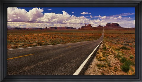 Framed Road passing through a valley, Monument Valley, San Juan County, Utah, USA Print