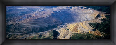 Framed Aerial view of copper mines, Utah, USA Print