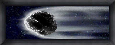 Framed Comet in space Print