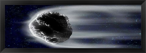 Framed Comet in space Print