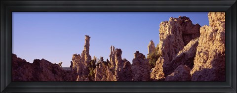 Framed Low angle view of rock formations, Mono Lake, California, USA Print