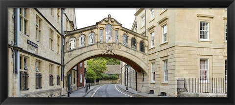 Framed Bridge across a road, Bridge of Sighs, New College Lane, Hertford College, Oxford, Oxfordshire, England Print