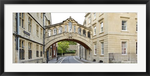 Framed Bridge across a road, Bridge of Sighs, New College Lane, Hertford College, Oxford, Oxfordshire, England Print