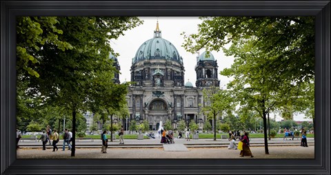 Framed People in a park in front of a cathedral, Berlin Cathedral, Berlin, Germany Print