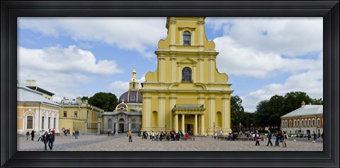 Framed Facade of a cathedral, Peter and Paul Cathedral, Peter and Paul&#39;s Fortress, St. Petersburg, Russia Print