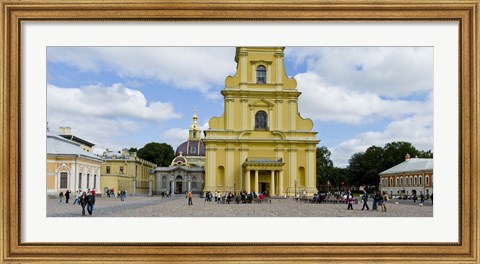 Framed Facade of a cathedral, Peter and Paul Cathedral, Peter and Paul&#39;s Fortress, St. Petersburg, Russia Print