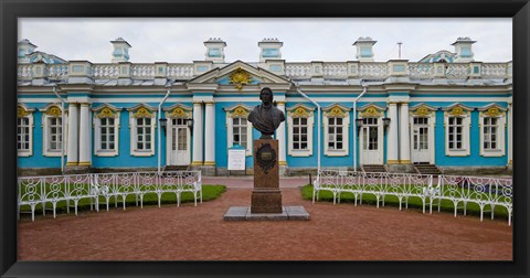 Framed Facade of a palace, Tsarskoe Selo, Catherine Palace, St. Petersburg, Russia Print