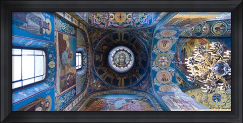 Framed Interiors of a church, Church of The Savior On Spilled Blood, St. Petersburg, Russia Print