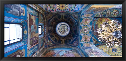 Framed Interiors of a church, Church of The Savior On Spilled Blood, St. Petersburg, Russia Print