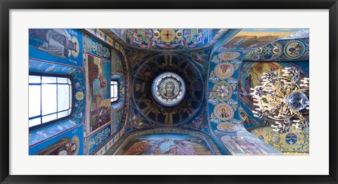 Framed Interiors of a church, Church of The Savior On Spilled Blood, St. Petersburg, Russia Print