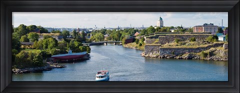 Framed Fortress at the waterfront, Suomenlinna, Helsinki, Finland Print
