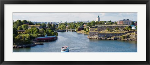 Framed Fortress at the waterfront, Suomenlinna, Helsinki, Finland Print