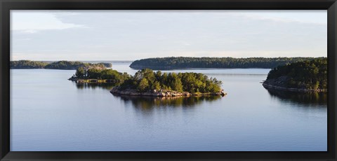 Framed Small islands in the sea, Stockholm Archipelago, Sweden Print