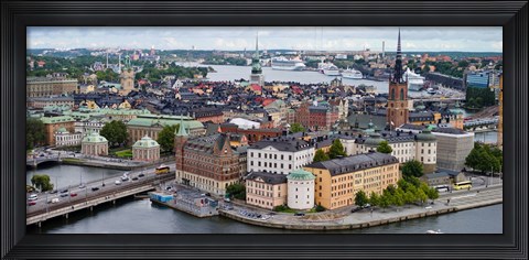 Framed High angle view of a city, Stockholm, Sweden Print