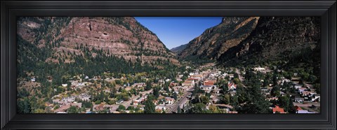 Framed Houses in a town, Ouray, Ouray County, Colorado, USA Print