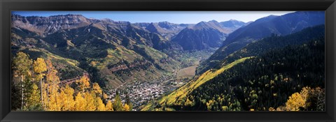 Framed High angle view of a valley, Telluride, San Miguel County, Colorado, USA Print