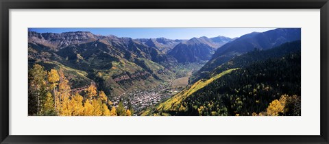 Framed High angle view of a valley, Telluride, San Miguel County, Colorado, USA Print