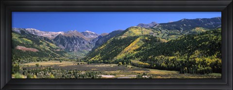 Framed Landscape with mountain range in the background, Telluride, San Miguel County, Colorado, USA Print
