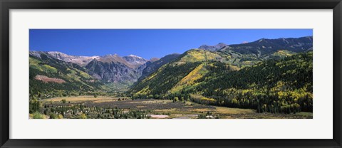 Framed Landscape with mountain range in the background, Telluride, San Miguel County, Colorado, USA Print