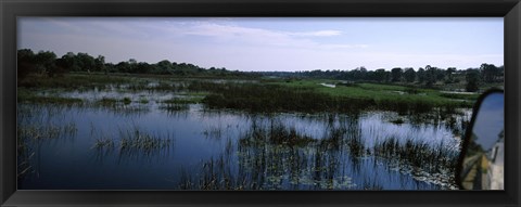 Framed Edge of the Okavango Delta, Moremi Wildlife Reserve, Botswana Print