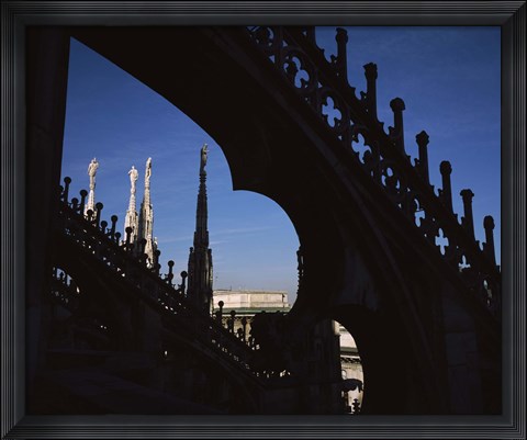 Framed Low angle view of a cathedral, Duomo Di Milano, Milan, Lombardy, Italy Print