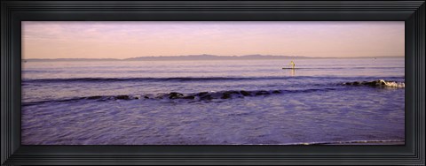 Framed Paddle-boarder in sea, Santa Rosa Island, Santa Rosa County, California, USA Print