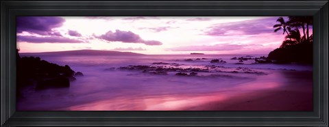 Framed Maui Coast at sunset, Makena, Maui, Hawaii, USA Print