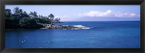 Framed Resort at a coast, Napili, Maui, Hawaii, USA Print