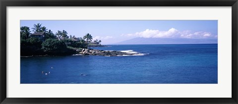 Framed Resort at a coast, Napili, Maui, Hawaii, USA Print