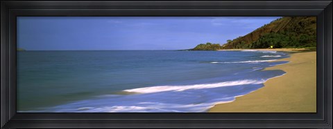 Framed Tide on the beach, Makena Beach, Maui, Hawaii, USA Print